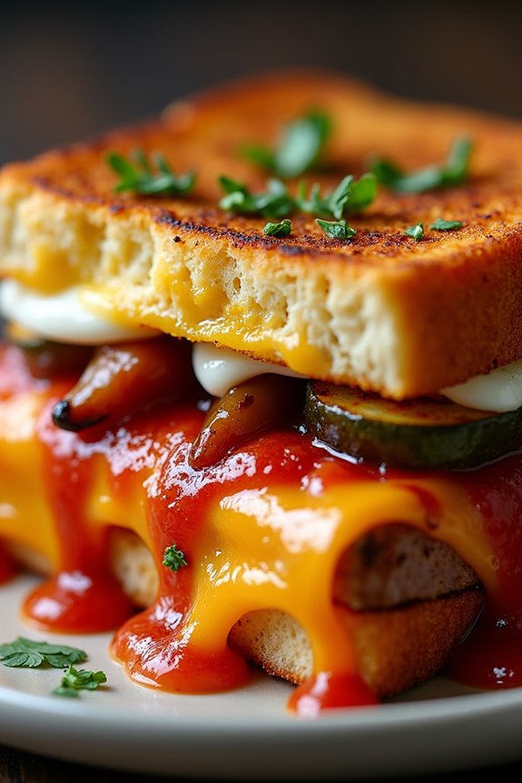 vegetarian twist on francesinha