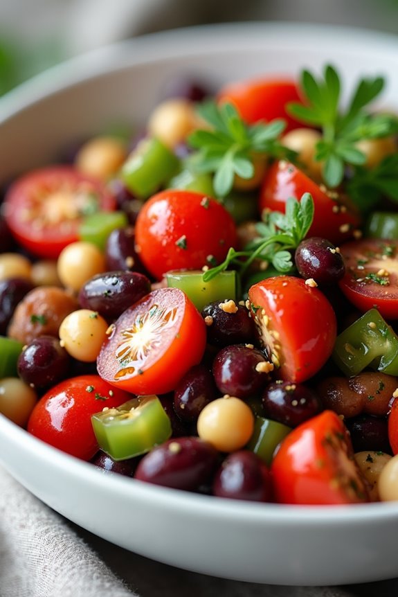 vibrant and hearty salad