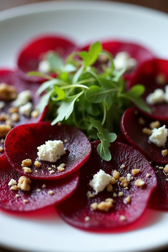 vibrant beetroot carpaccio delight