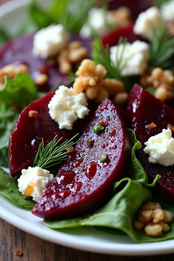 vibrant beetroot goat cheese salad