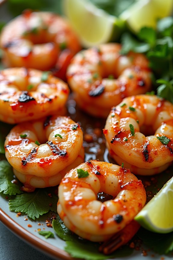 vibrant grilled shrimp dish