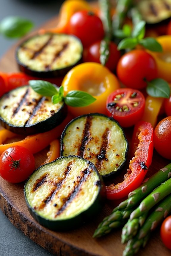 vibrant grilled vegetable platter