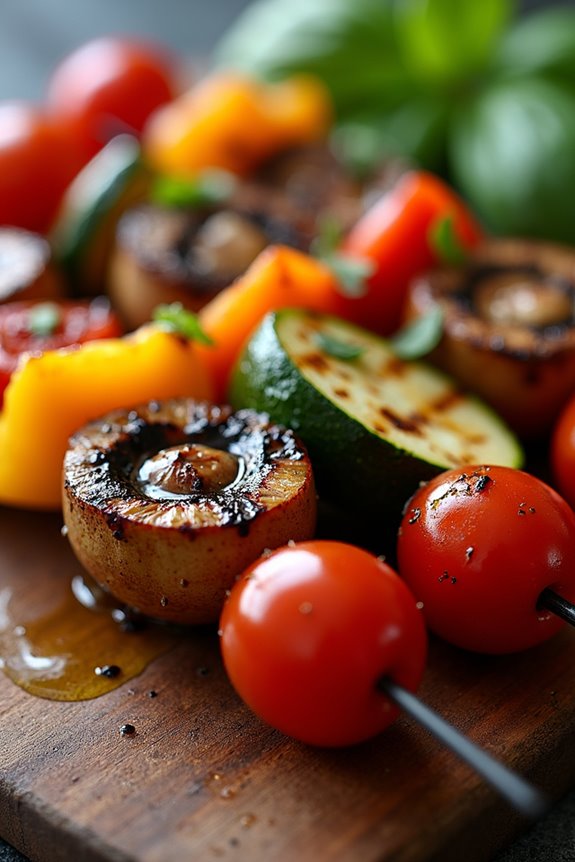 vibrant grilled vegetable skewers