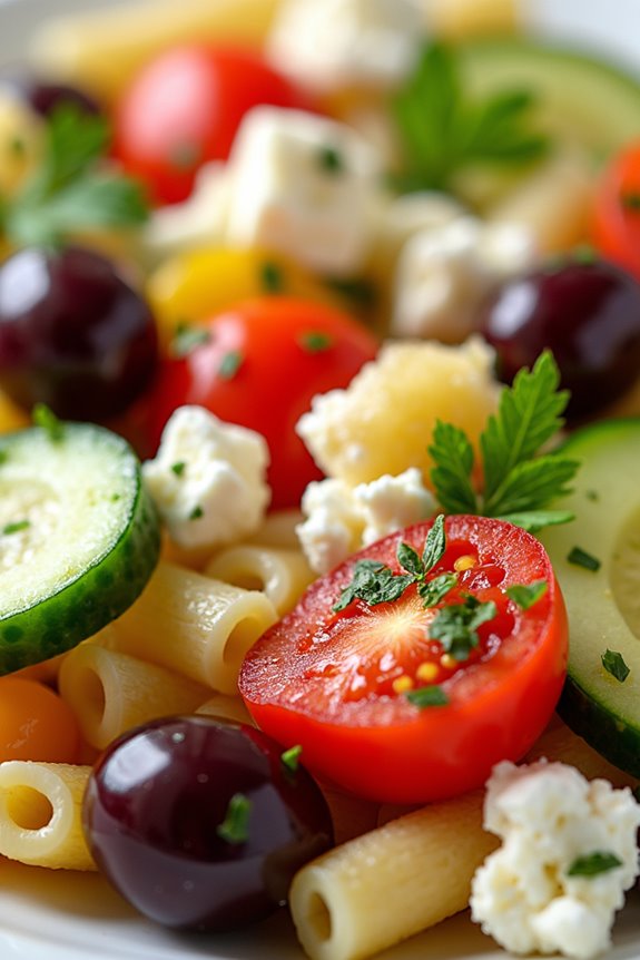 vibrant mediterranean feta salad