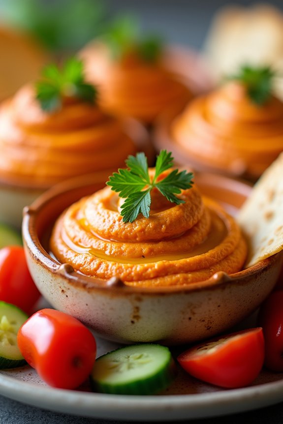 vibrant mediterranean hummus cups