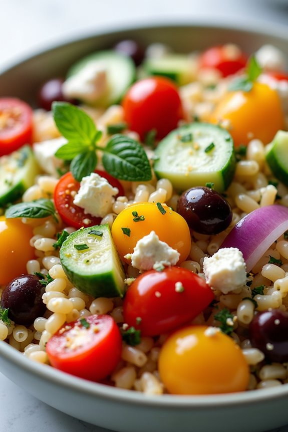 vibrant mediterranean orzo salad