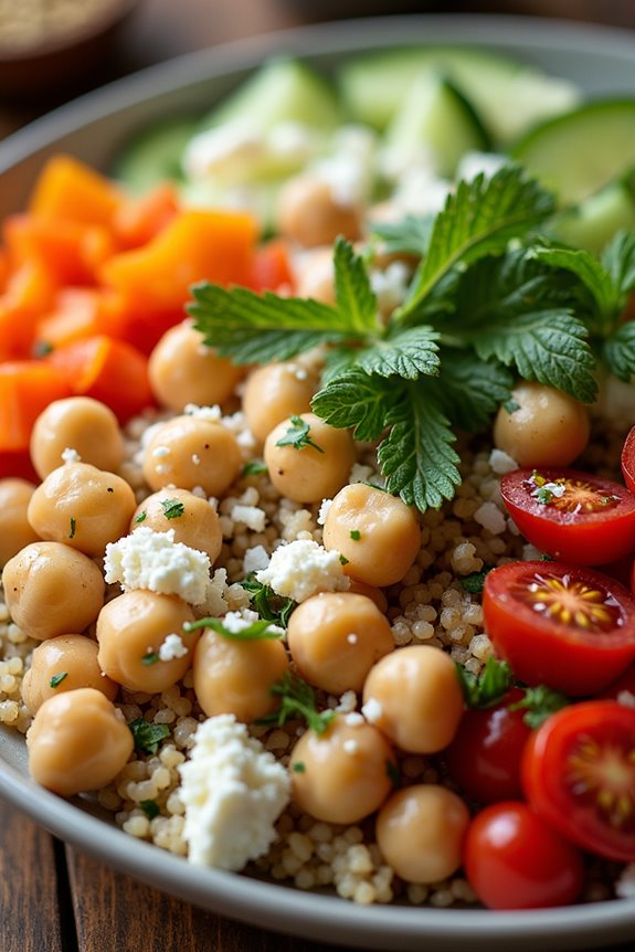 vibrant mediterranean quinoa bowl