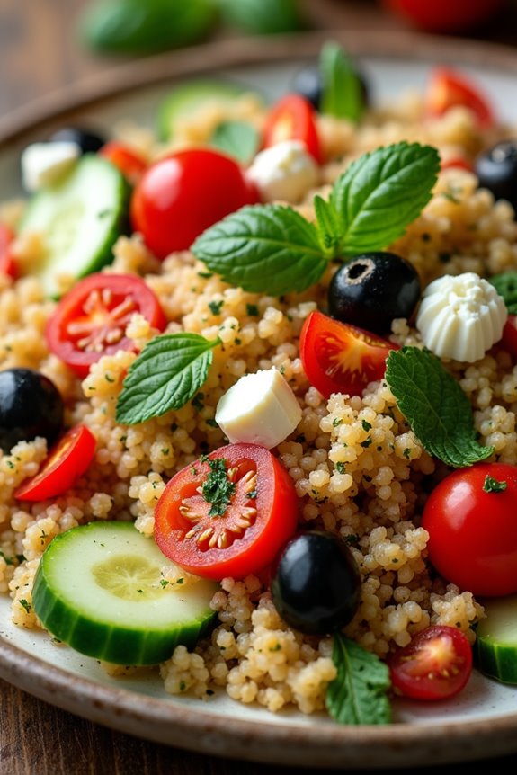 vibrant mediterranean quinoa salad