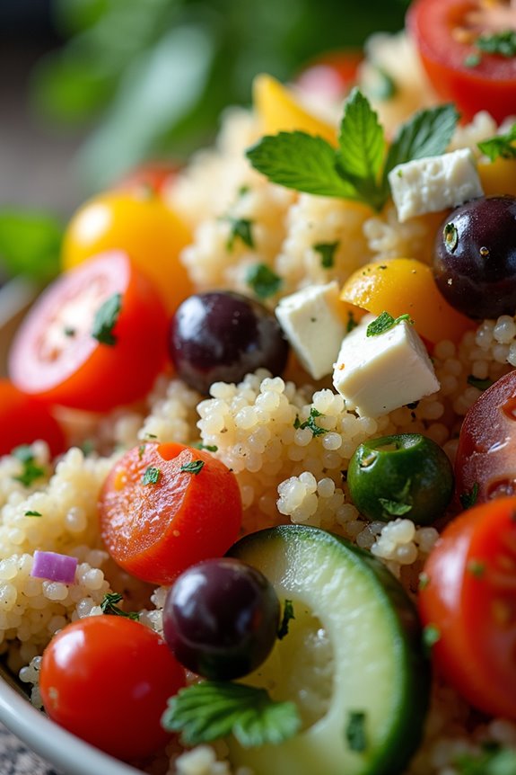 vibrant mediterranean quinoa salad