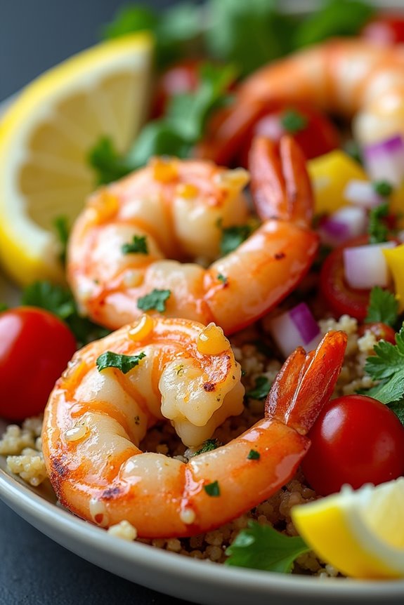 vibrant mediterranean shrimp bowl