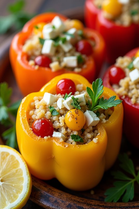 vibrant mediterranean stuffed peppers