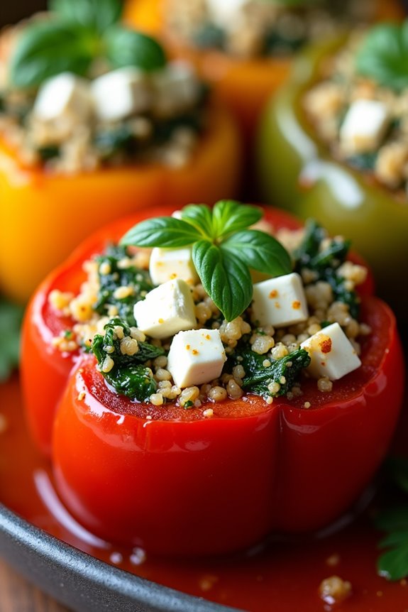 vibrant mediterranean stuffed peppers