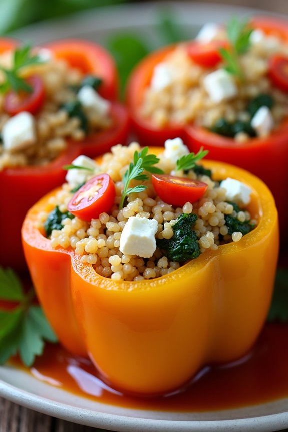 vibrant mediterranean stuffed peppers