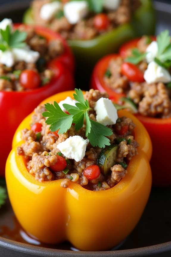 vibrant mediterranean stuffed peppers