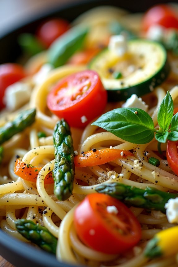 vibrant mediterranean vegetable pasta