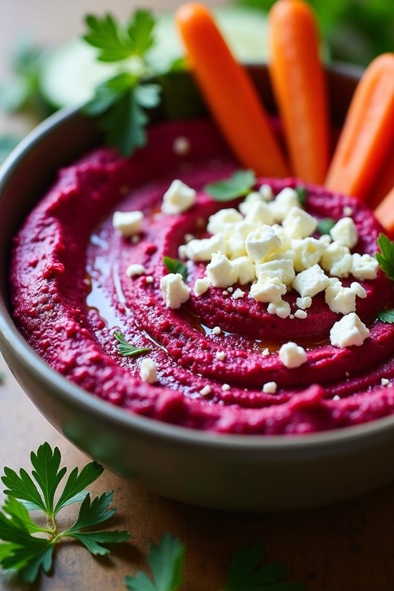 vibrant nutritious beetroot dip
