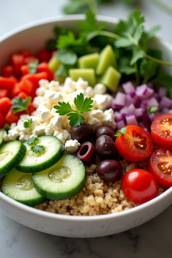 vibrant nutritious mediterranean bowl