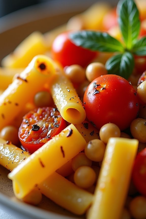 vibrant roasted vegetable pasta