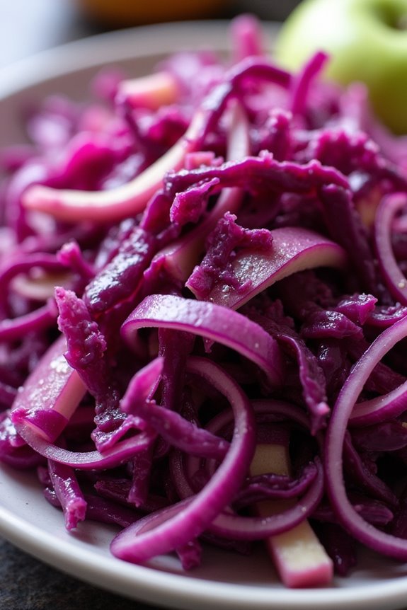 vibrant sweet and sour slaw