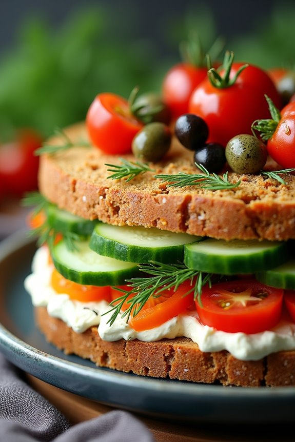 vibrant vegan sandwich cake