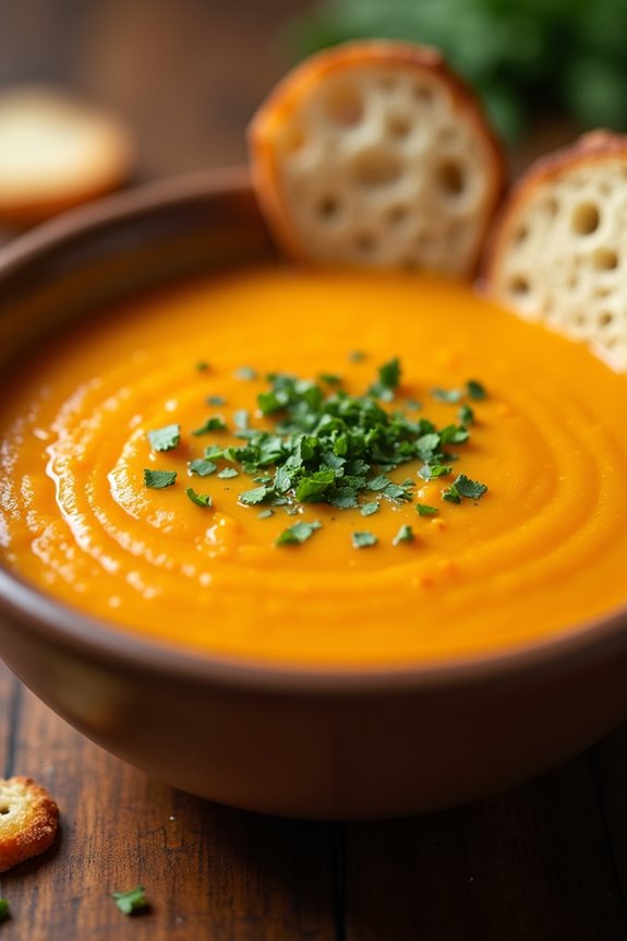 warm and comforting pumpkin soup