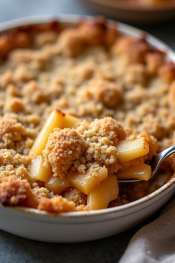 warm apple cardamom crumble
