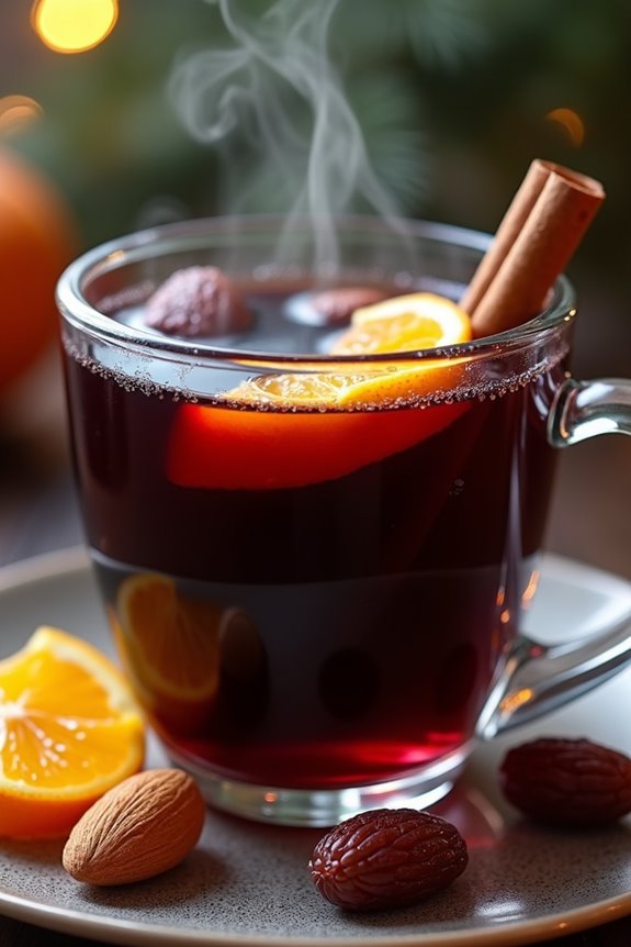 warm festive mulled wine