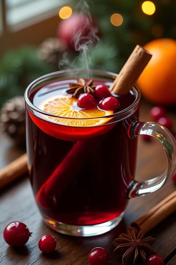 warm festive mulled wine