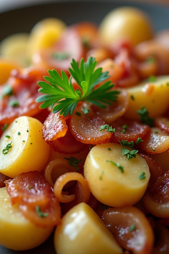 warm flavorful potato salad