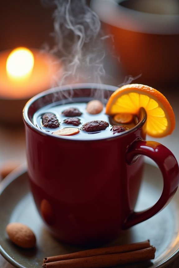 warm spiced mulled wine