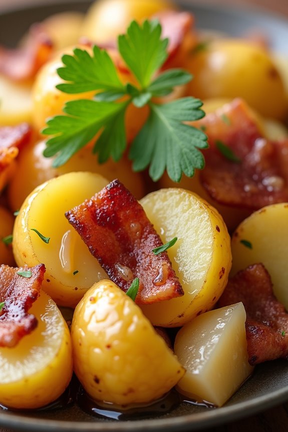 warm tangy potato salad