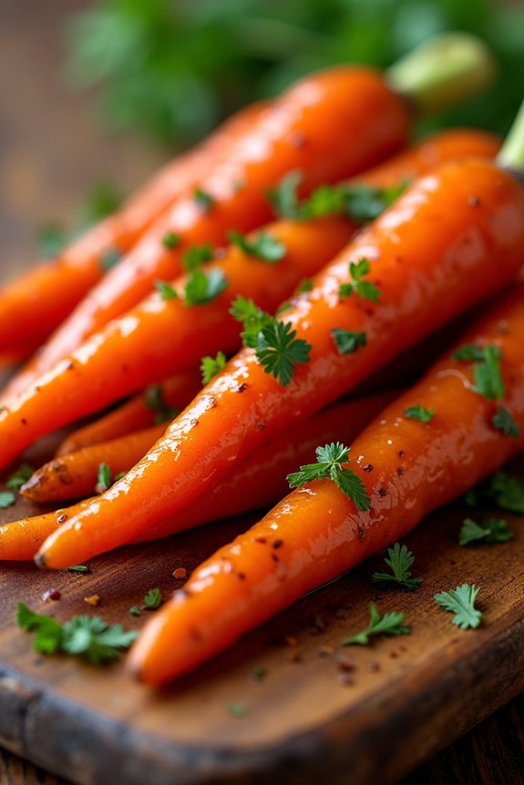 whiskey infused festive carrots