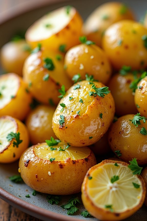 zesty roasted garlic potatoes